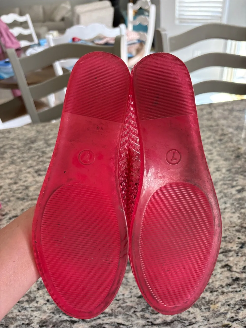 wild fable Pink Jelly Quilted Ballet Flats